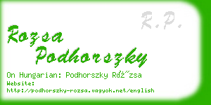 rozsa podhorszky business card